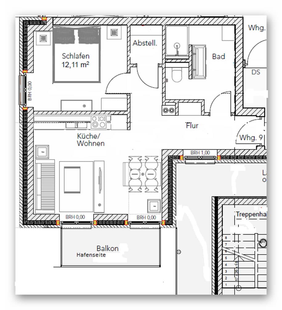 Grundriss Ferienwohnung Seelöwe