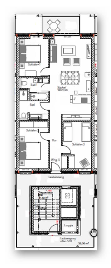 Grundriss Ferienwohnung Seemöwe