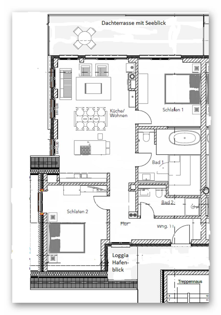 Grundriss Ferienwohnung Seestern